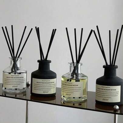 1 套（1 瓶香薰油 + 4 支扩香棒）无焰家用香薰油房间扩香器套装，持久留香，适用于卧室、浴室、客厅等