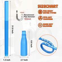 Dryer Vent Cleaner Kit Vacuum Attachment - Multiple Combinations V1 Lint Remover Power Washer And Vacuum Hose Quickly Removes Lint - Màu xanh lam - Xem 4