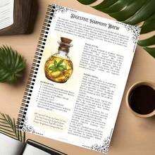 24 دفتر دواء عشبي شفائي، دفتر يومية أعشاب سحرية، مناسب لممارسة الطقوس، شفاء الطاقة، صيغة طبيعية يدوية، صفحات داخلية ملونة بالكامل، مناسب للتصنيف والتسجيل، قم بإنشاء دليل الأعشاب الخاص بك