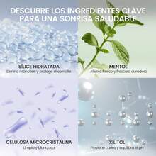 Ceelike Pasta dental con nanohidroxiapatita MSDRWIKEY, remineraliza eficazmente, set de probióticos, cuidado bucal, esencial para la familia - Gris+Morado - Ver 12