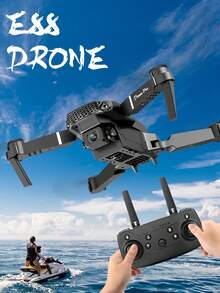 E88，无人机，高清航拍，双摄像头，固定高度，四旋翼飞行器，遥控飞机 - 彩色 - 查看 2