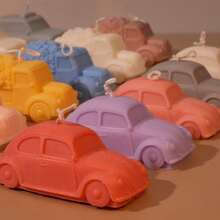 1-3pcs Multi-Style Silicone Candle Molds, Rose, Pickup Truck, Car, Sports Car Shaped Plaster, Resin, Cement Crafting Tools, Scented Candle Making Kit, Home Decor, Party & Holiday Gifts - Pink - View 4