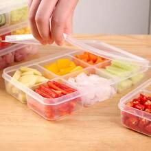 1/5 hộp đựng thực phẩm - Hộp đựng cơm trưa Bento nhiều ngăn có thể tái sử dụng, thích hợp cho gia đình, trường học, công việc và du lịch, có nắp đựng thực phẩm, hộp đựng đồ ăn nhẹ, hộp đựng cơm trưa Bento có thể kiểm soát khẩu phần cho người lớn, khay đựng trái cây - trong suốt - Xem 5