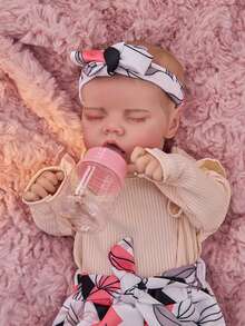 18inch/45cm Reborn Doll, Includes 1 Doll, Clothes, Diaper, Bottle, Pacifier, Birth Certificate - Children Playset - Multicolor - View 3