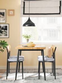 SoBuy Dining Set 5-Piece Bar Table With 4 Chairs, Comfortable Chairs With Foam Cover, Small Dining Table For Dining Room, Kitchen & Living Room, Ideal For Compact Spaces OGT52-N - Khaki - View 2