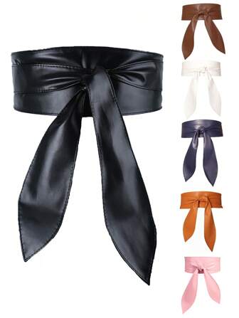 Women Obi Belt Fashion Wrap Around Wide Waistband Knotted Belt For Dress Halloween Costume