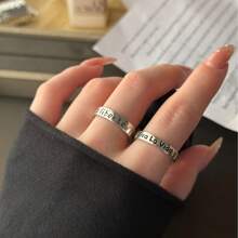 Anillo personalizado minimalista y creativo "Viva La Vida", joya única para mujer, anillo casual y sencillo unisex para uso diario, accesorio de joyería ajustable