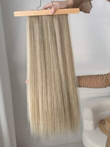 Clip In Hair Extensions Blonde Color 7 PCS Set 24 Inch Long Straight Hair Extension For Women Full Head Synthetic Hair Extensions Hairpieces