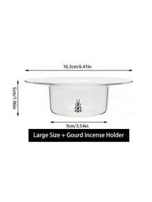 1pc Glass Incense Holder With Stainless Steel Incense Stick Holder, Yoga Studio & Tea House Decor - Multicolor - View 9