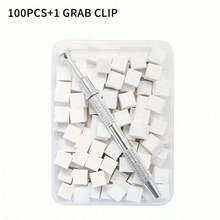 100PCS Nail Sponge Metal Gripper Mini Replaceable Nail Sponge Block For Ombre Nail Art Sponge Nail Art Tools For Nail Products Nail Accessories
