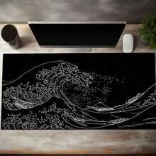 大扩展游戏鼠标垫，防滑橡胶底座，办公桌垫，键盘和鼠标，动漫游戏设置配件，光滑纹理表面，游戏鼠标垫游戏鼠标垫