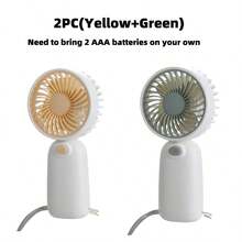 1pc Back-To-School Mini Handheld Fan With Strap, Battery Not Included (2x Size 7 Batteries Required) - Multicolor - View 22