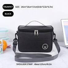 1pc Lunch Bag For Women Men, Single Layer/Double Layer Lunch Box - Leakproof Insulated Soft Large Lunch Cooler Bag - Reusable Lunch Box For Office Work School Picnic Beach(Use After Ventilation)