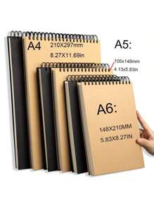 Coil Books Sketchbooks, Top Spiral Bound Sketching Boards, Acid Free Art Sketchbooks Art Sketching Drawing Writing Papers For Beginner Artists As Festival Gifts, For Schools, Studio, Art Supplies For Writing And Drawing,Back To School,School Supplies