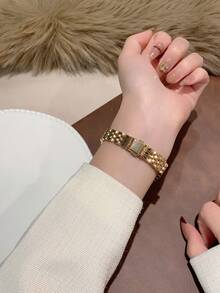 1件女士优雅百搭时尚金色石英腕表，适合日常佩戴 - 均碼 - 查看 10