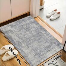 1 块奢华摩洛哥简约设计地毯，复古做旧柔软毛茸茸条纹地毯，适合户外、入口、客厅、卧室，可机洗，四季大尺寸垫子，家居装饰