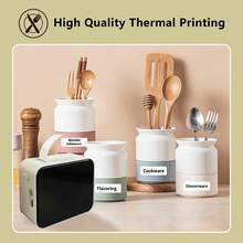 Marklife P15 Mini Portable Thermal Printer, Wireless Bluetooth Pocket Printer, Suitable For Home & Office, Can Make Labels, Stickers And Tags, With USB Interface - White - View 7