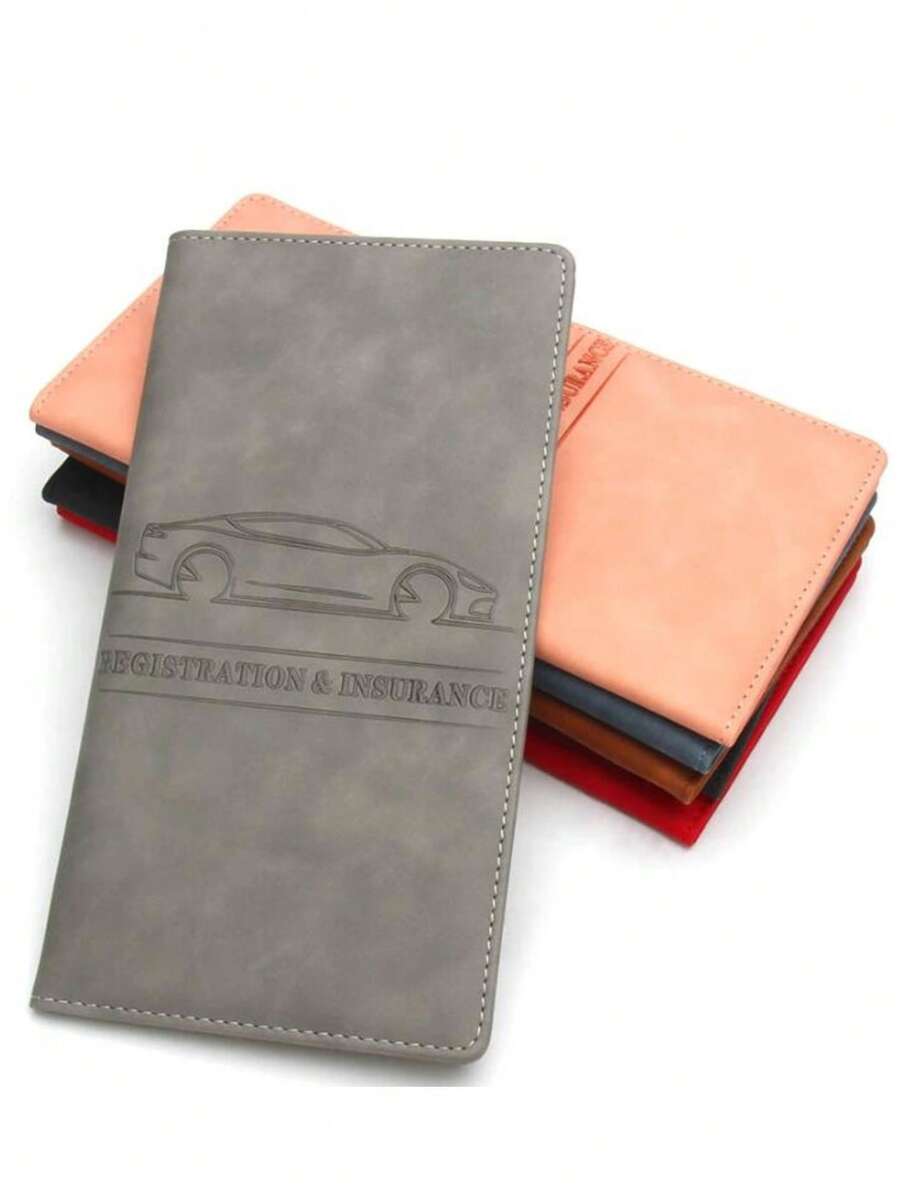 高级PU材质汽车保险文件夹和名片夹 - 彩色 - 查看 1