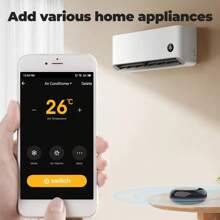 WLAN Alexa 远程控制智能生活设备红外中继器、红外控制中心、通过语音和智能生活/涂鸦应用程序控制、兼容 Echo Home、无需电池 - 黑色 - 查看 3