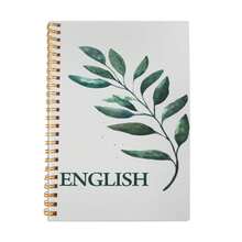 1 件 5.5*8.3 英寸 A5 英文印刷笔记本 灰色/绿色，适用于学校用品，返校 - 5.5*8.3英寸 - 查看 2