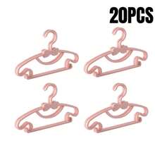 Perchas de plástico para almacenamiento de ropa para niños, perchas para guardería, abrigos portátiles para el hogar, 5-50 Uds. TFEZ - Rosa 5 piezas - Ver 11