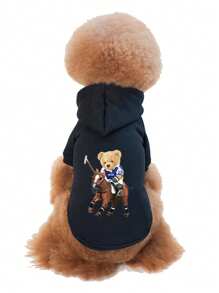 Diseño de moda Sudadera con capucha para perros Ropa de invierno para mascotas Ropa para perros Chihuahua Disfraces suaves para cachorros Lavable a máquina