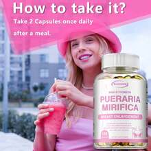 XEMENRY Pueraria Mirifica Capsules 5000mg - Breast Enlargement, Promote Breast Growth, Firming,Female Estrogen Balance - 120pcs - 120粒膠囊 - 查看 7