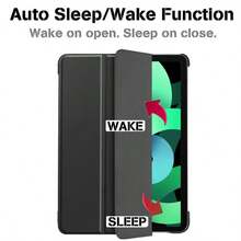 多折叠支架 iPad 保护壳 兼容 iPad Mini 4/5/6/Mini 7/9.7/10.2/10.5/Air 4/Air 5/10th/10.9/Pro 11 英寸/Air 11(M2)/Air 13(M2)/Pro 11(M4)/Pro 13(M4) 2024 12.9 英寸/iPad Air 13(M3 2025)/iPad Air 11 英寸 (M3) 2025/iPad (A16) 11 英寸第 11 代 2025 - 黑色 - 查看 3