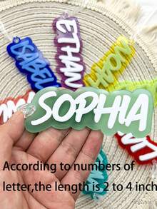 Personalized Name Tags For Backpacks Luggage Diaper Bags, Children's Name Keychains, Customizable Waterproof Labels - Multicolor - View 10
