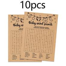 20/10张婴儿派对游戏卡片，趣味字母搜索游戏，适合婴儿派对，男女皆宜，派对用品，适合丈夫、妻子、男朋友、女朋友，婴儿派对游戏及活动 - 彩色 - 查看 8