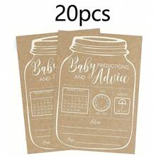 30/20/10 Printable Cards, Prediction & Advice, Rustic Style, Baby Shower Games, Suitable For New Parents Or Expectant Parents, Gender Neutral, Fun Baby Shower - Multicolor - View 12