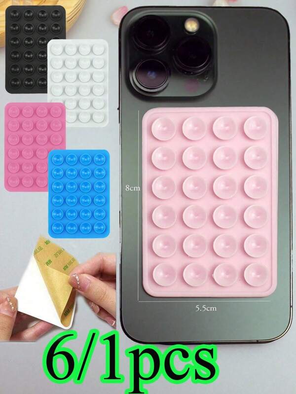 4/3 Pcs Silicone Phone Sticky Grip,Phone Suction Grip,Sticky Phone Grip, New Silicone Suction Cup Holder, Upgrade Suction Cup Card Package, Trending Items, Silicone Suction Phone Case Mount,Newly Upgraded Super Strong Adsorption