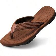 BEMGNAR Men's Flip Flops,Comfort Thong Sandals With Arch Support,Quick-Dry Non-Slip Sliders For Outdoor Summer Beach - màu nâu - Xem 1