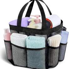 1pc Mesh Shower Caddy Basket Portable For College Dorm Room Essentials,Portable Bathroom Organizer For Travel,Shower Caddy Dorm With 8-Pocket Large Capacity,Shower Bag For Beach,Swimming,Gym