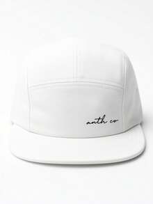 Five 5 Panel Anth Co Original Cap - Fb Model: Streetwear Strapback Straight Brim Adjustable Lightweight Stylish Maximum Comfort Quality - trắng - Xem 1