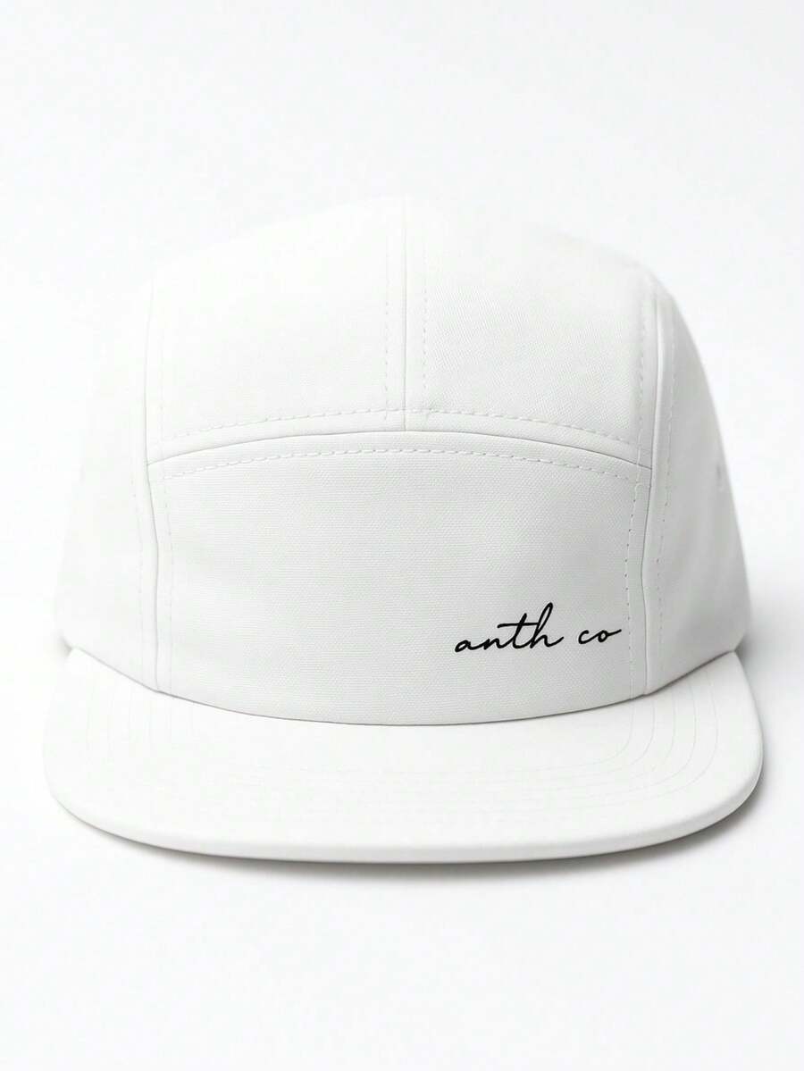 Five 5 Panel Anth Co Original Cap - Fb Model: Streetwear Strapback Straight Brim Adjustable Lightweight Stylish Maximum Comfort Quality - trắng - Xem 1