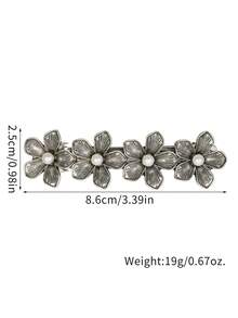 1pc Vintage Metal Butterfly Rhinestone Decor Spring Clip, Women Daily Hairstyle Accessory, Ponytail Hair Clip Gift, Claw Clips