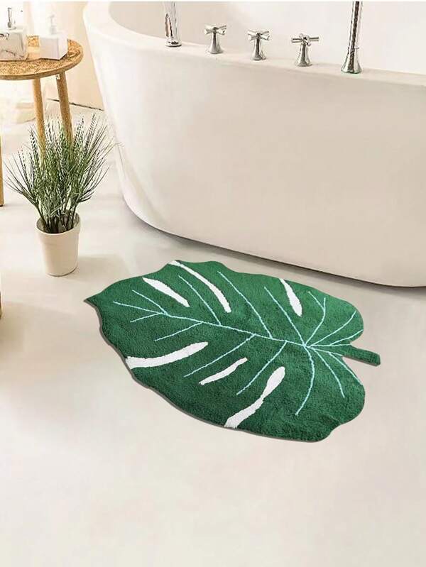 1 creatief bladvormig tapijt, wasbare studeerkamermat, asymmetrisch decoratief pluchen tapijt voor de woonkamer, zacht kleedje voor naast het bed in de slaapkamer, schattig esthetisch item, vreemd ding, coole dingen, herfstachtige esthetische kamerdecoratie, badkamermat, badmat, deurmat, klein kleed, tapijt, mat, woondecoratie, klein kleed, buitenmat, woondecoratie, kleed, slaapkamertapijt, wasbaar tapijt