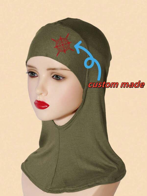 1 PC Custom Modal Multi-Color Breathable Neck Protection High Elastic Bottoming Hat Hijab Scarf Pullover Headscarf