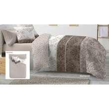 Nordic Winter Duvet, Reversible Printed Quilt With Microfiber, Soft Duvet, Size 180 X 260/230 X 260 Cm, For 90/105/135 And 150 Cm Wide Beds, Various Patterns Available (Without Pillow) - 咖啡棕 - 查看 2