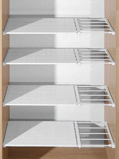 Adjustable Storage Rack Set - Drill-Free Expandable Wardrobe, Kitchen, Bathroom Organizer, Multifunctional Storage, Space-Saving Expandable Shelf Set, Suitable For Most RVs, Made Of Durable Materials, Non-Motorized Shelves