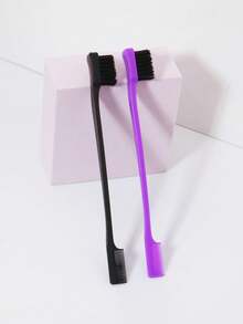 Conjunto de 2 pentes multifuncionais para estilizar o cabelo, escova dupla face para controle de frizz, essencial para volta às aulas, viagens e férias, acessórios de cabelo femininos - pente, escova para frizz, escova desembaraçadora, escova redonda, conjunto de mini pentes, pente de madeira, escova de cabelo, pente, escova para a parte de trás, escova de cabelo, escova para frizz, escova desembaraçadora, ferramentas de estilização de cabelo - Multicolorido - Ver 10