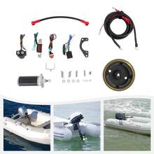 kangten Electric Starter Conversion Kit, Outboard Engine Electric Starter Conversion Kit, Electric Starter Conversion Kit For Dongfa 2-Stroke 9.8HP Outboard Motor - Black - View 1
