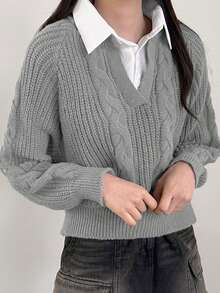 2025 Autumn/Winter Classic Versatile Long Sleeve Pullover Sweater