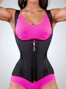 1PC Women's Waist Trainer Corset Vest Tummy Control Shapewear Breathable Waist Cincher For Women Body Shaper Sport Girdle Adjustable Buttoned Repair Corset
