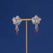 3pcs Silver Tone Elegant Floral Shaped Earrings & Necklace Jewelry Set, Suitable For Women's Daily, Festival, Party Wear, Gift (Multi-Color Available)