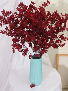 1pc High Branch Synthetic Flower Apple Flower Fake Flower Wedding Decoration And Party Item - Burgundy - View 8