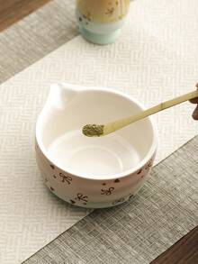 1/6pcs Japanese Matcha Tea Set, 530ml Capacity, Includes Cute Bow Matcha Bowl And Matcha Whisk, Suitable For Making Matcha Latte, Gift For Matcha Lovers