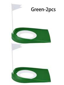 2pcs/1pc Golf Putting Cup With Flag Indoor/Outdoor Golf Putting Hole Durable And Lightweight Golf Hole Training Aids Perfect Gifts For Men Women Golf Beginner Golf Enthusiast And Advanced Golfer, Golf Gifts