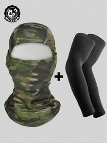 Passamontagna + maniche da ghiaccio, maschera da sci per uomo e donna, guaina leggera, cappello, protezione UV per equitazione